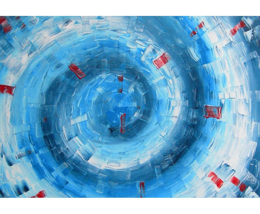 Quadro dipinto a mano: Blue light 285